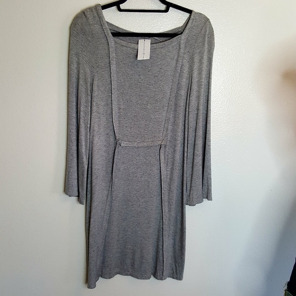 Maxstudio.com gray long sleeve shift dress size L - Picture 3 of 8
